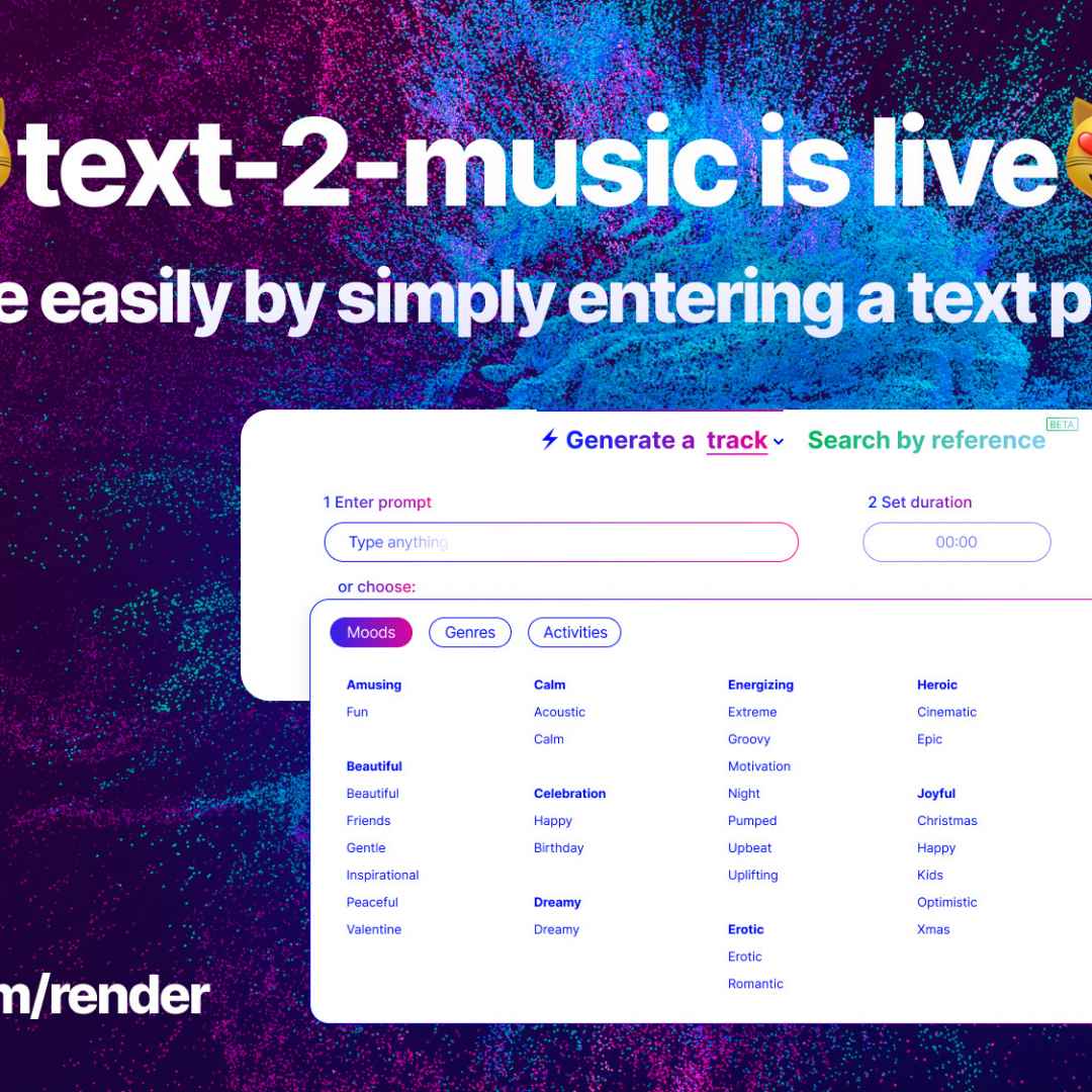 Mubert launches Text-to-Music interface – a completely new way to generate music from a single text prompt — MUBERT | Blog