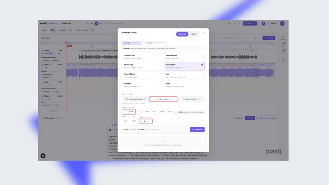 Podcast Intro Music: How to Create a Theme Listeners Remember — Mubert
