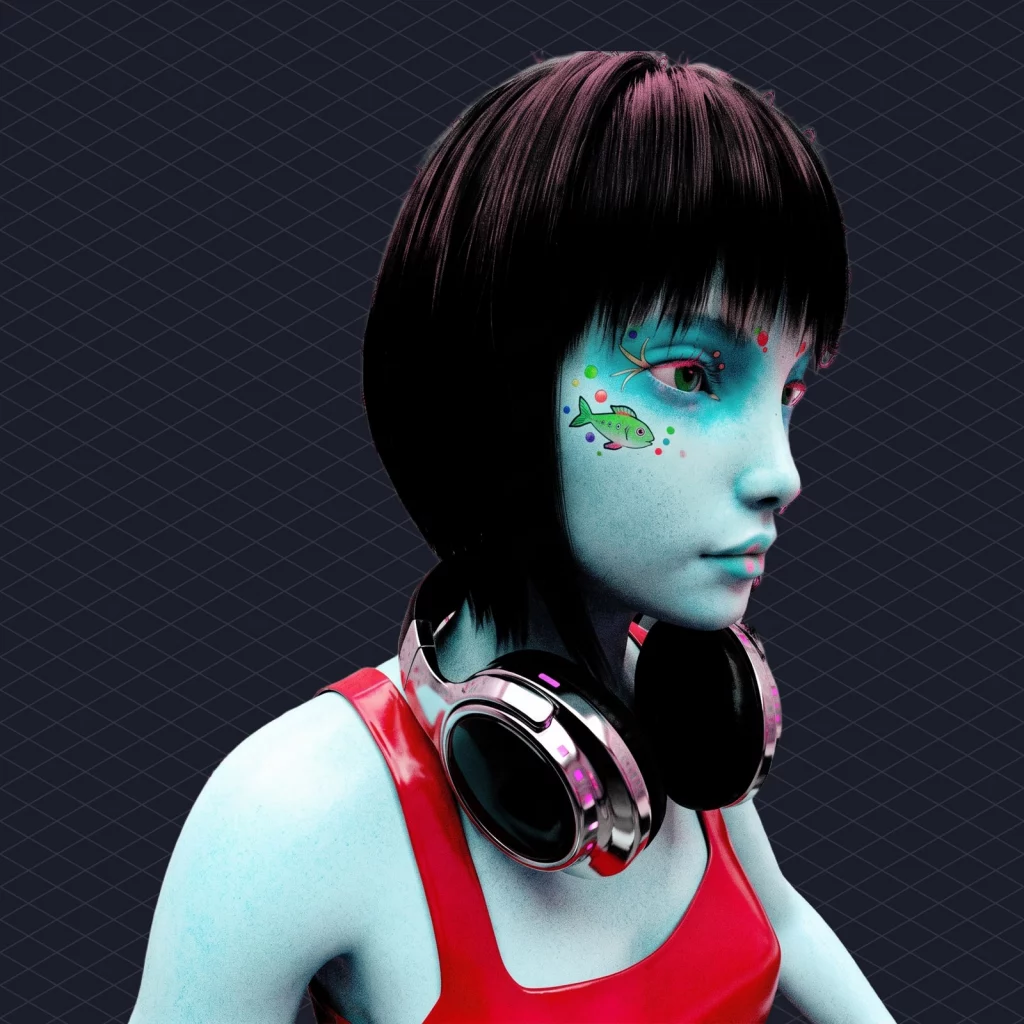 Playtester with headphones around their neck, eyes twitching, as the same short loop icon repeats in a long chain across the wall behind them like wallpaper