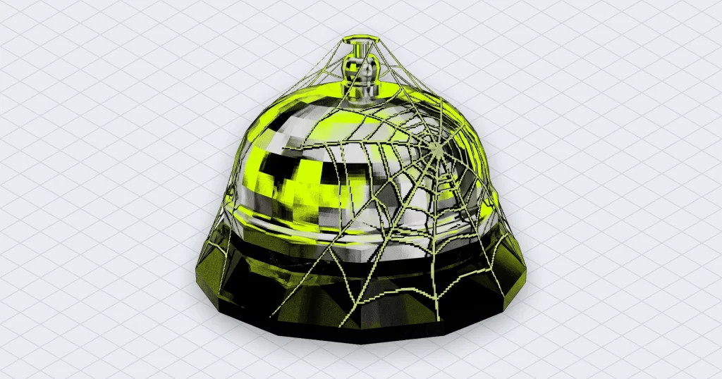 DistroKid Takedowns Songs Pulled Over UMGs Lawsuit One for Sampling a Song From Its Future illustration 2 – Mubert Customer service bell with its button glued down and a cobweb across it