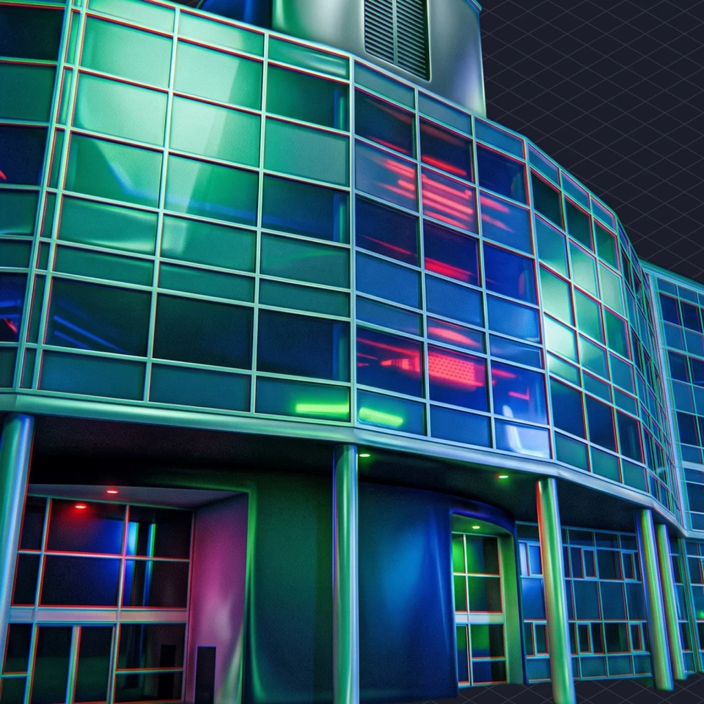 Hardstyle History A Trademarked Genre That Lost Only to the Weather illustration 4 dark – Mubert Glass and steel stadium building at night